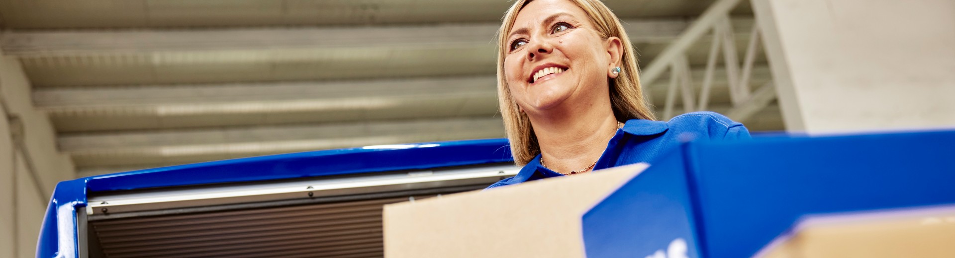 Delivery driver fills van