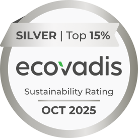 Badge EcoVadis Silver Top 15 % – notation de durabilité octobre 2025